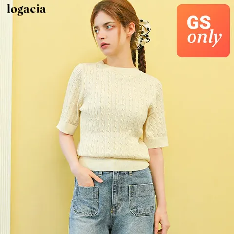 로가시아 세인트 케이블 반팔 니트 1종