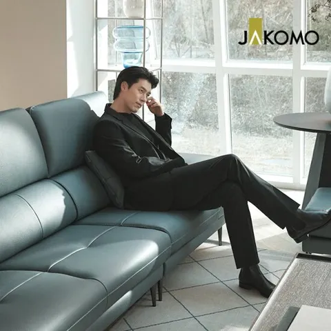 [자코모] 바스토 4인 럭스 통가죽 천연면피 소가죽 소파+스툴+쿠션2개