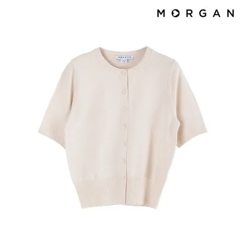 모르간 뉴 반팔 가디건 아이보리