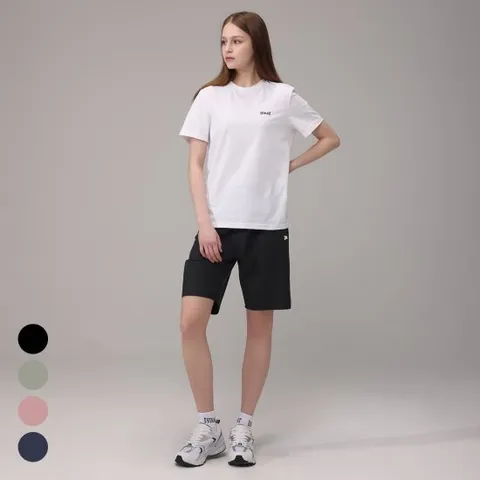 에버라스트 여성 여름 5부 반바지 스트라이프 팬츠