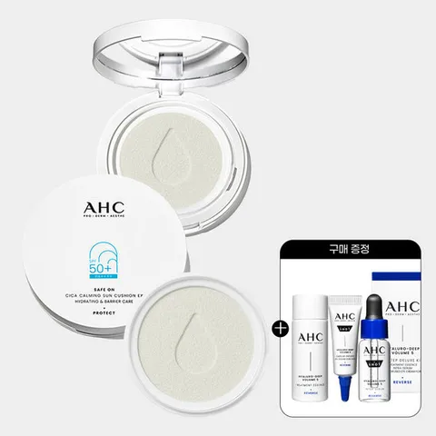 AHC 세이프온 시카 카밍 선쿠션 본품25g+리필 25g 2개+(증정)디럭스키트