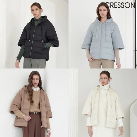 [크레송]크레송 덕다운 후드 케이프 C243B801A (4컬러)