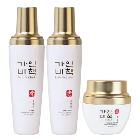 가인비책 수 3종 단품 세트(유연수+유연액+탄력크림) /여성세트 프리미엄 미백 주름개선 기능성