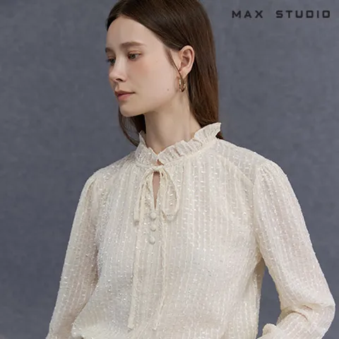막스스튜디오 25FW 프린지 시퀸 블라우스 1종[런칭 가격 59,900원]
