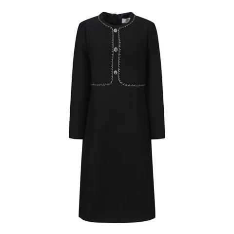 [베스띠벨리]브레이드 포인트 트위드 롱 원피스 BJOAX2523