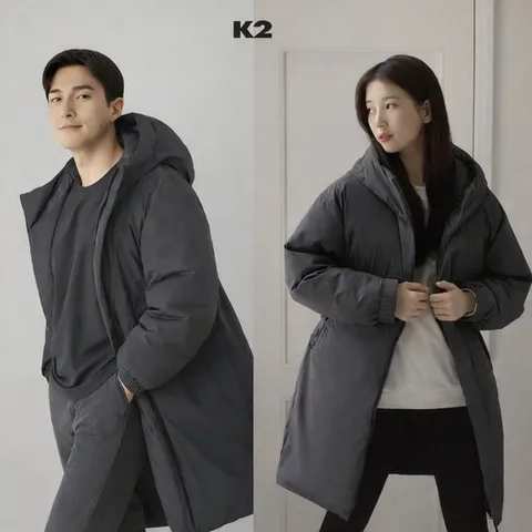 [케이투 (행사)]수지가 선택한 공용 씬에어 바이브 후드 롱다운 GMW24583