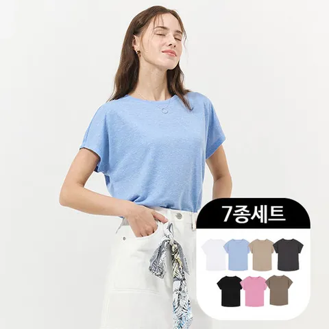 시원한린넨반팔돌먼티셔츠7종세트