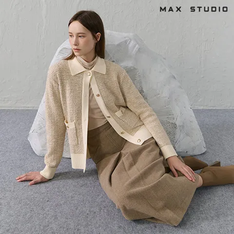 막스스튜디오 트위드 니트 재킷 [런칭 가격 59,900원]
