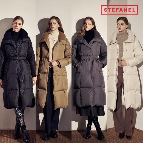 스테파넬 25FW 니트 레이어드 롱다운[런칭 가격199,900원]