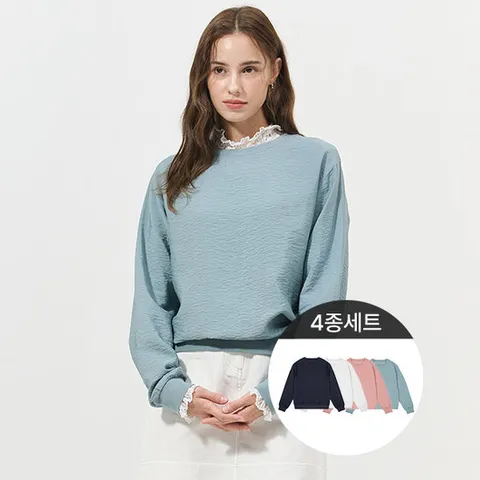 실키맨투맨티셔츠4종세트