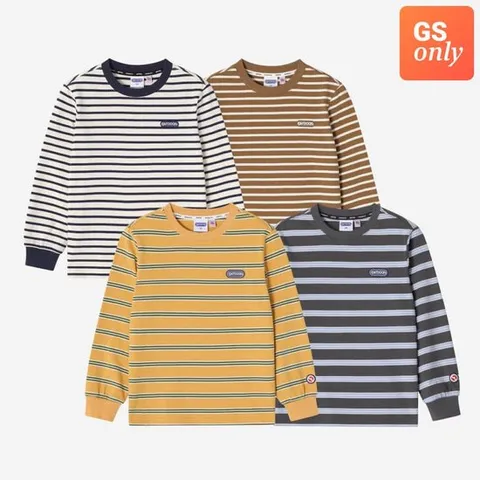 [본사][GS단독][아웃도어프로덕츠키즈]25가을 신상 스트라이프 티셔츠 2종 택1