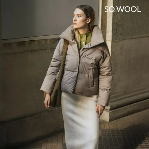 쏘울 25FW 캐시 카라 하프 구스다운