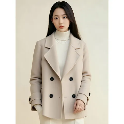 [예쎄][예쎄] 캐시 터치 모직 하프 코트(S4WCT005A)