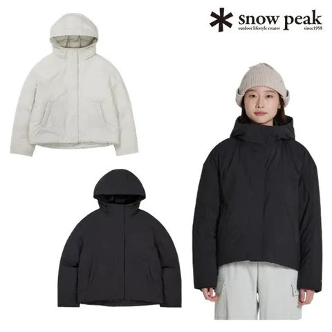 스노우피크 [택가 369,000원]캠픽 우먼스 후드 구스 미들 다운 자켓 (S23WWKDJ23B)