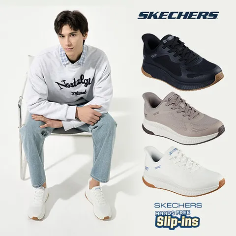 스케쳐스 26SS 최신상 남성용 밥스스쿼드 슬립인스 워킹화