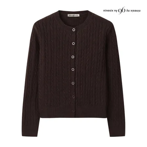 나인식스뉴욕  미니 꽈배기 버튼 니트 가디건 (NP9KG001M0)