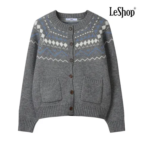 르샵  윈터 노르딕 버튼 니트 가디건 (BP9KC022A)