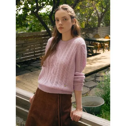 [올리브데올리브]시어 케이블 알파카 풀오버 OK5WP953