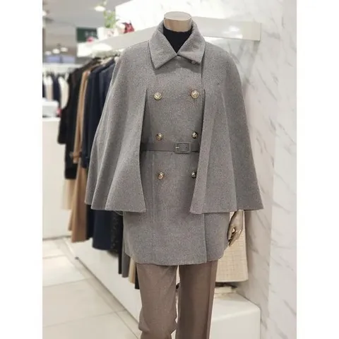 [미니멈] 세이브존01 울 더블 케이프 하프 자켓 코트 MZDGHH9970