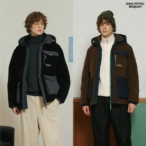 바스키아 25FW 남성 헤비 덤블 배색 패딩점퍼 1종