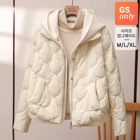 [GS단독-헬렌] 여성 퀄팅 웰론솜 후드 숏패딩 점퍼 아핀패딩점퍼 R-762