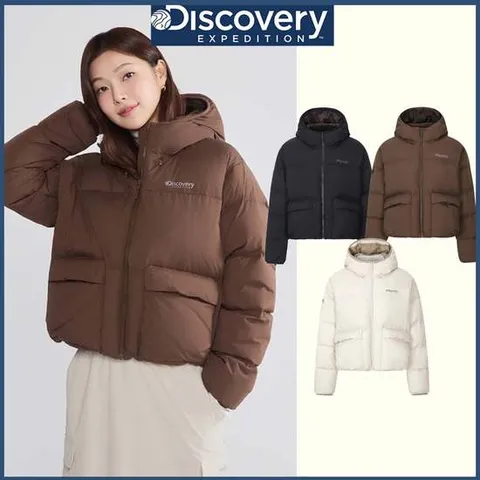 디스커버리 25FW 겨울 신상 여성 아웃포켓 다운 크롭 숏패딩 DWDJ9P056 DONGTAN