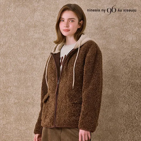 나인식스뉴욕 니트후드 부클 패딩 1종