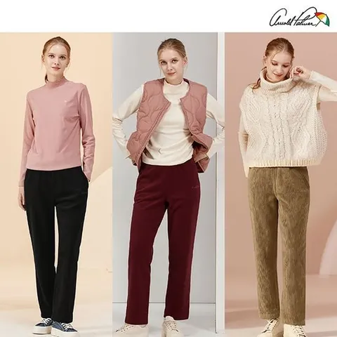 [아놀드파마]25FW기모 본딩 코듀로이 팬츠 3종, 여성