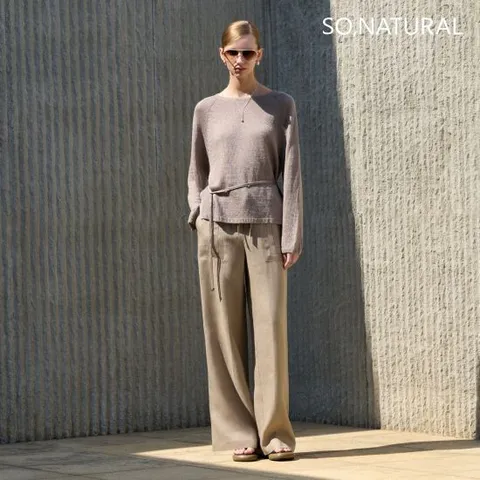 쏘내추럴 26SS 프렌치 린넨 100 오픈워크 팬츠