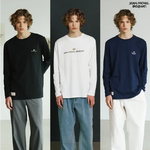 바스키아 26SS 남성 아트워크 긴팔티셔츠 3종