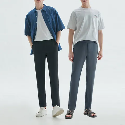 남성 사방스판 고탄성 팬츠 2종세트(PWSM)