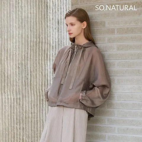 쏘내추럴 26SS 프렌치 린넨 텐셀 에어리 점퍼