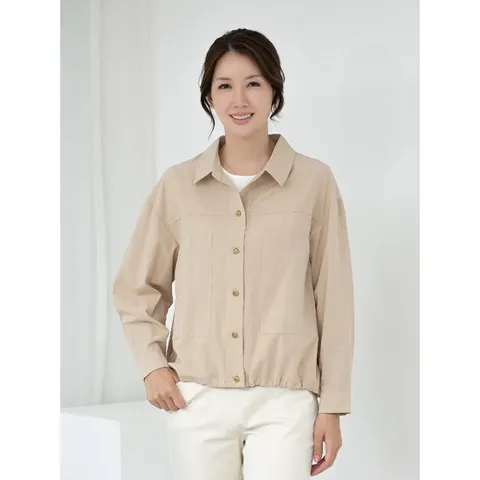 [모슬린]엄마옷 카라 캐주얼 셔츠형자켓 613FGH624 마담/중년여
