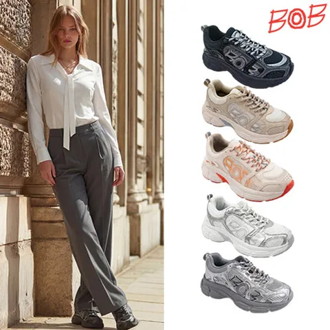 BOB 26SS 최신상 아이코닉 메쉬 스니커즈 여성용