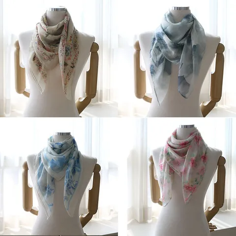 가든 정원 아사면 거즈 스카프 목도리 여름 봄 여성 여자 롱