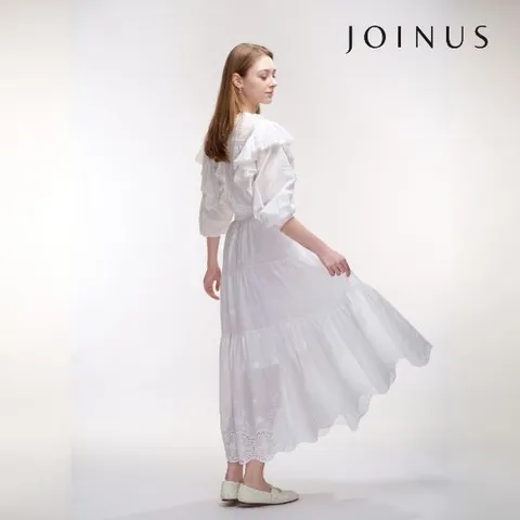 조이너스 26SS 자수 티어드 스커트 1종