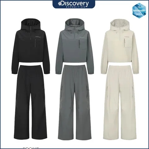 디스커버리[택가248,000원] 25SS 프레시벤트 여성 세미오버핏 봄 트레이닝세트 DWTR45051,DWTP43051