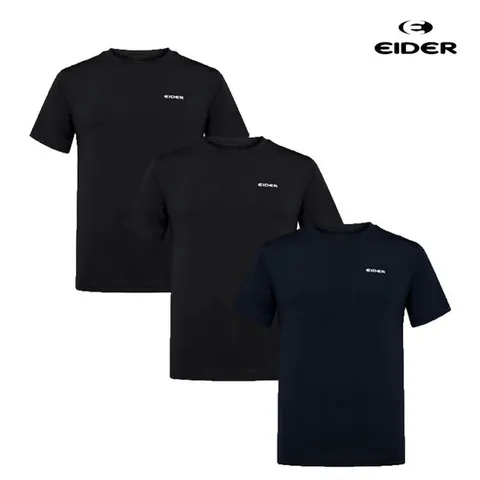 아이더 [택가 80,000원] PACK 3장 티셔츠 세트 기능성 반팔 라운드 티셔츠 (1팩 3장) DMM26296
