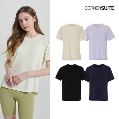 [코너스위트] 여성 컴포트데일리 브라탑 티셔츠 2종세트 택일