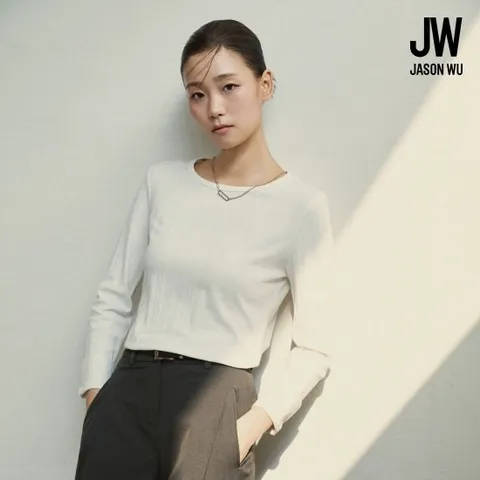 제이슨우 26FW Bianca 커프스 리브드 티블라우스 3종
