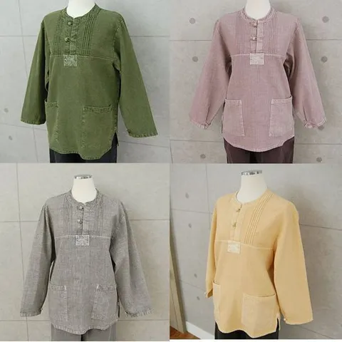 메밀꽃 피는날 남녀공용 고급 자수 상의 생활한복 4종 중 택1