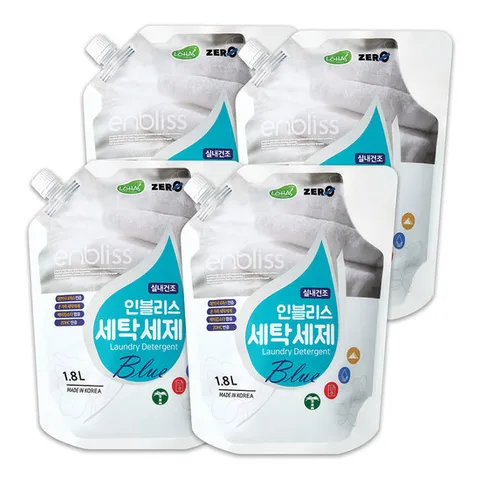 인블리스 베이킹소다 세탁세제 블루 1.8L (리필) x 4