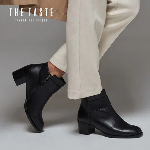 [리퍼브상품] 더테이스트 실루엣 살아있는 리얼가죽 앵클부츠_T0