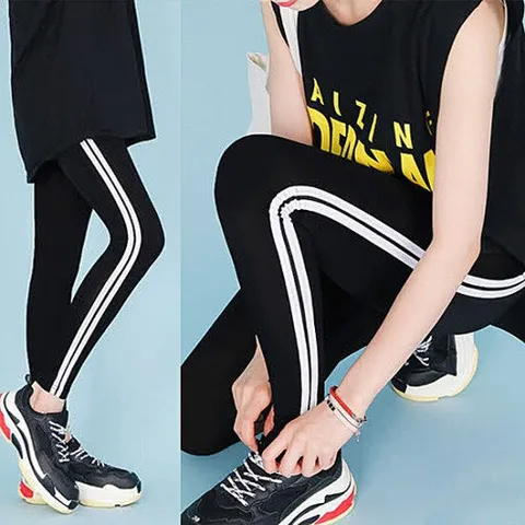 아이스 쿨링 레깅스 10부 2라인 빅사이즈 밴딩 C8005