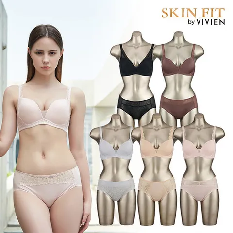 비비안 스킨핏 베스트누디 노와이어 여성속옷세트 10종