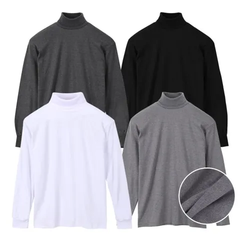 히트텍 양면 목폴라 티셔츠 반목긴목 남성폴라티 이너폴라 M-2XL