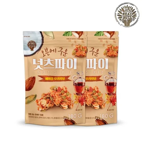 메이플 코코넛 넛츠파이 오리지날 180g 2봉(총 360g)