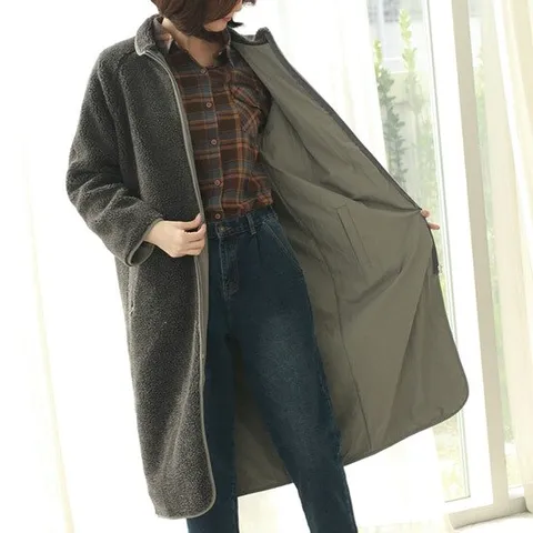 [웬디즈갤러리]리버시블 양털 롱코트 TCT003