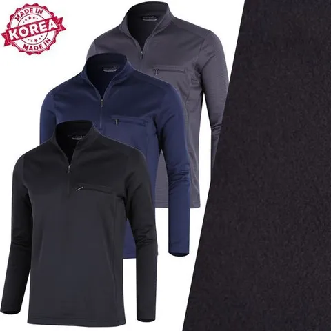 [미루나무]국내생산 겨울 등산복 기모 티셔츠 작업복 남성 아웃도어 등산티셔츠 S19J64라인