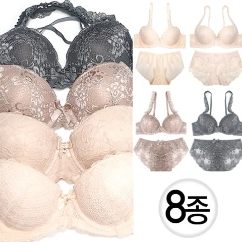 브라4+팬티4/속옷세트/빅사이즈/브라팬티